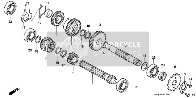 Honda C90M 1996 Transmission for a 1996 Honda C90M